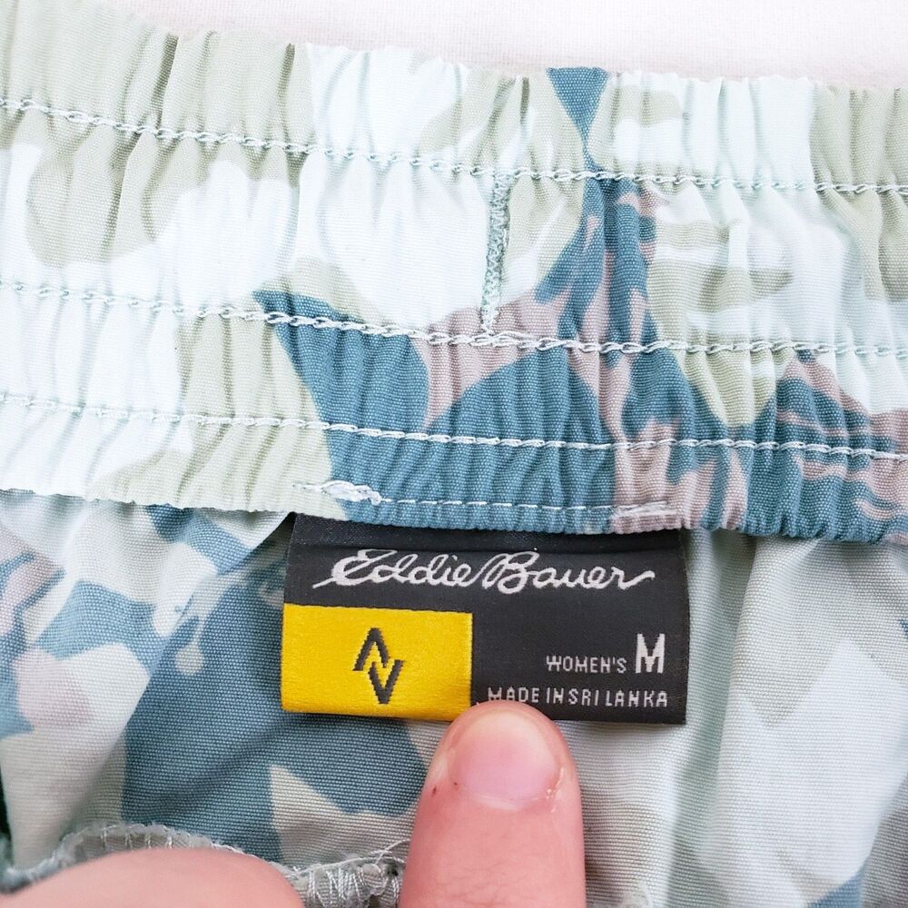 Eddie Bauer Travex Hybrid Shorts Womens M Nylon Tropical 3" Inseam Swim Trails - Picture 7 of 8
